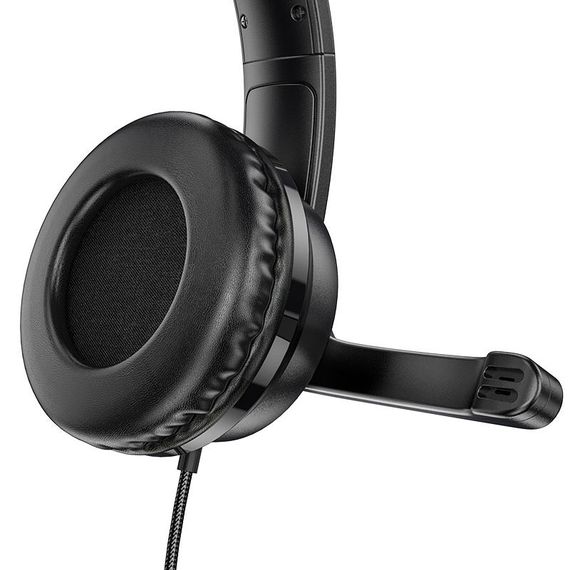 Накладні навушники Hoco W103 Magic Tour Gaming (3.5mm/1.2m) Чорний | Зображення 1