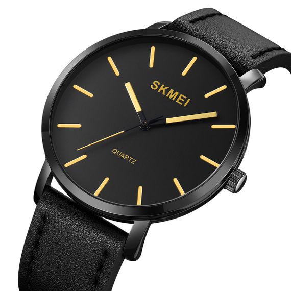 Skmei 1984LGD Gold-leather belt | Зображення 1