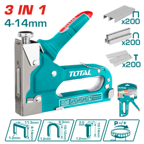 Степлер TOTAL THT31143 3 в 1 (скоби + цвяхи)
