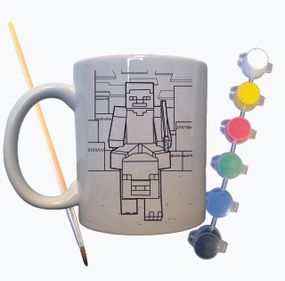 Набір для творчості кружка розмальовка "Войовничий Моб" 330 мл біла