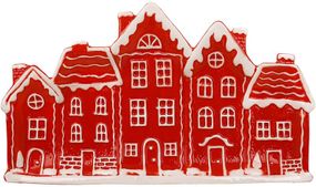 Блюда керамічні (2шт) "Пряничне Місто" 33х19см, коричневі