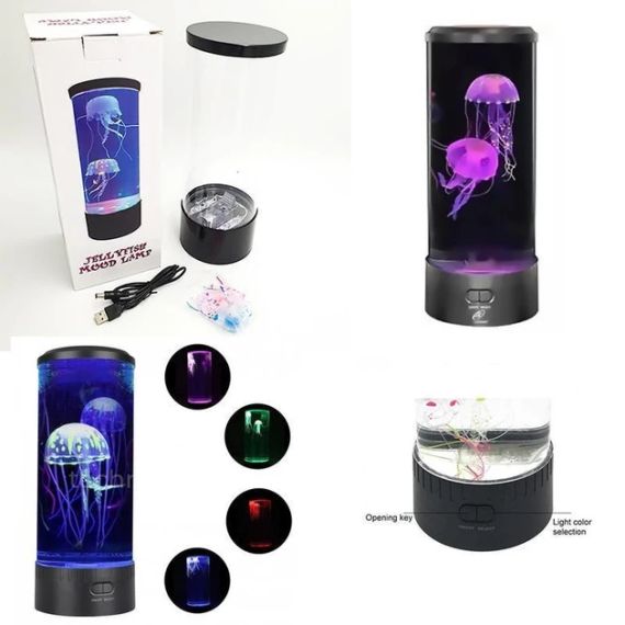 ОЧЕНКА! Нічник LED Jellyfish Mood Lamp 7 режимів акваріумний світильник (Плохе паковання 3012) | Зображення 6