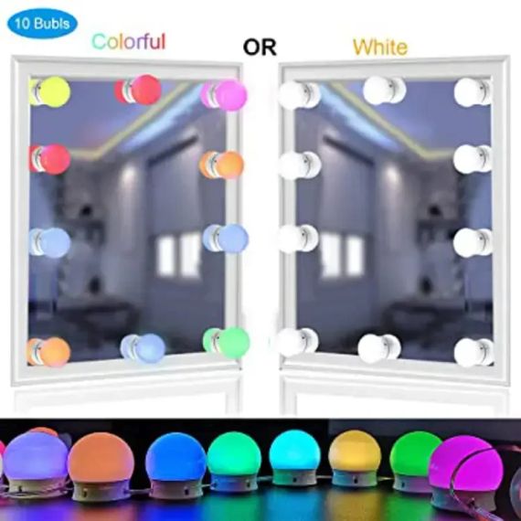 Подсветка для зеркала с пультом регулировкой яркости цвета Vanity Mirror Lights RGB разноцветная | Зображення 4