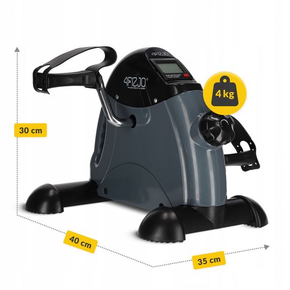 Міні велотренажер 4FIZJO Active 2 в 1 для рук та ніг MBIKE02 Grey/Black (P-5905973401708) | Зображення 1