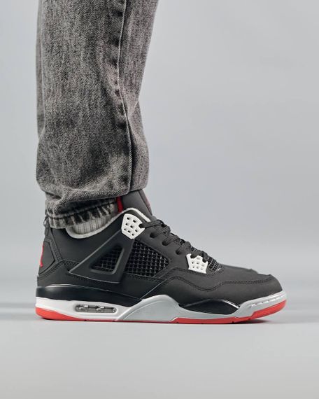 Кросівки зимові чоловічі Air Jordan 4 Retro Fleece Termo Black Red , В'єтнам 44 28.5 см | Зображення 5