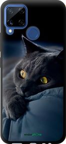 Чохол на Realme C15 Димчастий кіт "825b-2063-2448"