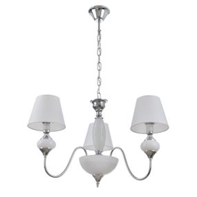 Люстра подвесная с абажуром E14 40W WH (BKL-721S/3)