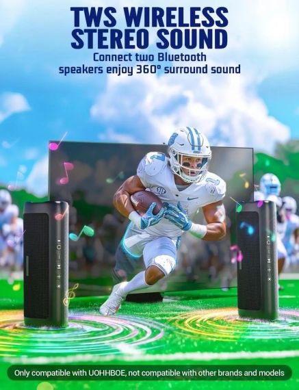 Портативна Bluetooth-колонка UOHHBOE C27-C з RGB-підсвіткою та захистом IPX5 | Зображення 7