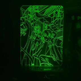 Акриловий світильник-нічник Великий з Бродячих Псів зелений tty-n000808