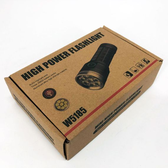 Ліхтарик компактний PLD W5185-8XHP360, Високоякісний ліхтарик, Довговічний світлодіодний ліхтар | Зображення 5