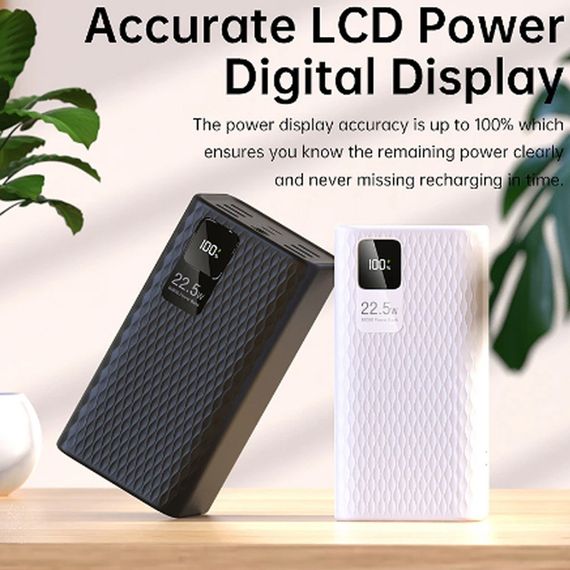 Power Bank JOCO J13 50000mAh 22.5W з цифровим LCD-дисплеєм для одночасного заряджання декількох гаджетів (47213-J13_1230) | Зображення 5