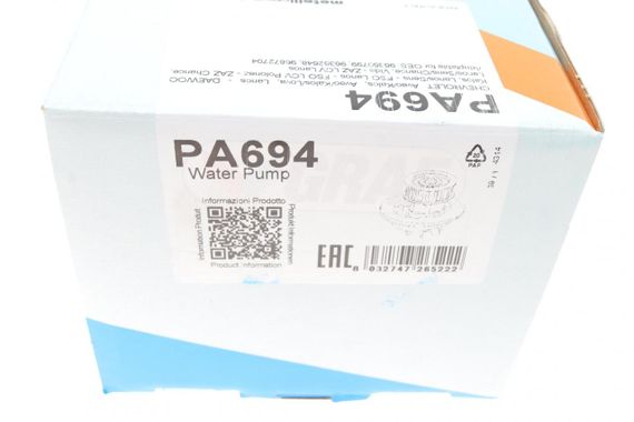 Помпа води Chevrolet Aveo 1.4 1.5 05- Daewoo Lanos 1.3 1.5 97- 19z  B B  7 лоп.  PA694 | Зображення 7