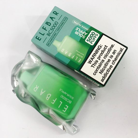 Elf Bar BC5000 смак Кисле яблуко (Sour Apple) | Зображення 1