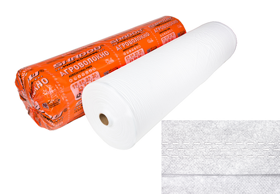 Агроволокно 23 г/м2 8.45 м х 100м з посиленим краєм "Shadow" біле агроволокно для теплиць | Зображення 1