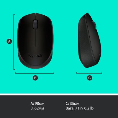 Миша Logitech Wireless Mouse M171 Black (910-004424) | Зображення 8