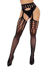 Чулки - Stockings 4024, black - One Size Sex Aura