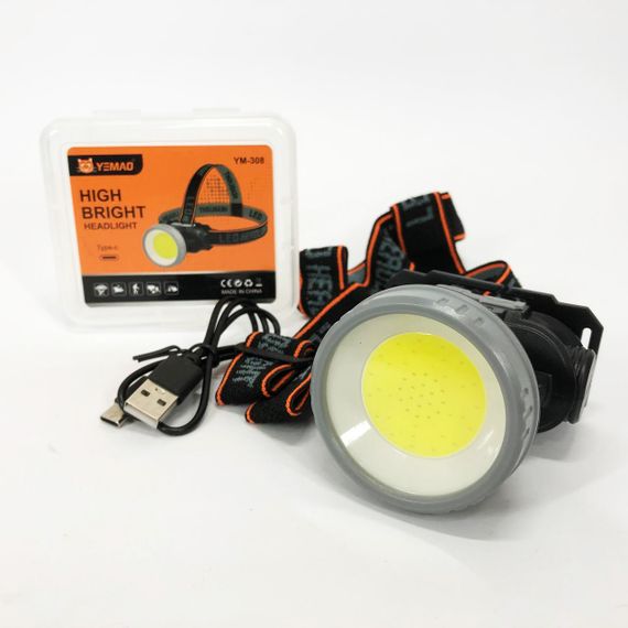 Потужний налобний ліхтар для риболовлі YM-308/208-COB(white+red), Ліхтар на голову для бігу QC-91 | Зображення 7