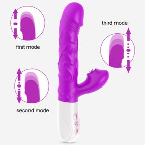 Вібромасажер SiliconeTongue Vibrator, USB 10 Function Sex Aura