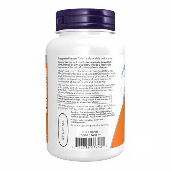 Cod Liver Oil 1000mg - 90 sgels | Зображення 2