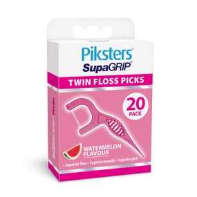 Зубочистка – подвійний флос Piksters SupaGRIP Twin, кавун, 20 шт