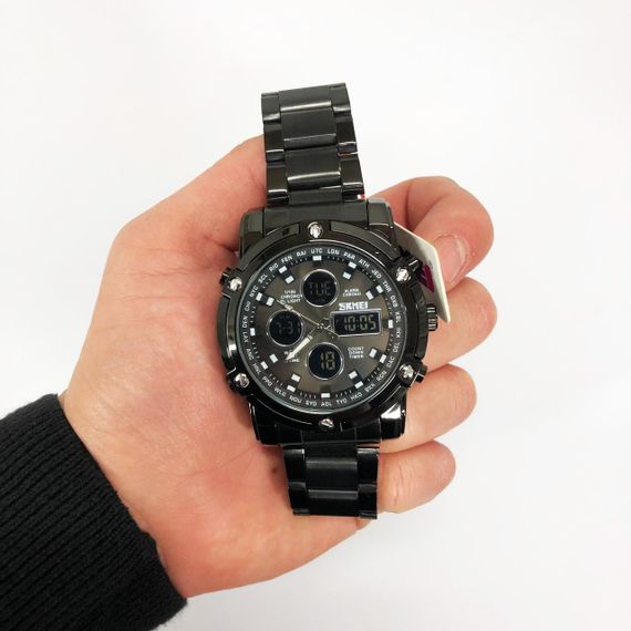 Армійські наручні годинники для чоловіків SKMEI 1389BK, Годинники армійські скмей NX-80 | Зображення 1