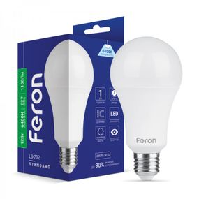 Лампа світлодіодна LED Feron A60 12W E27 6400K LB-702