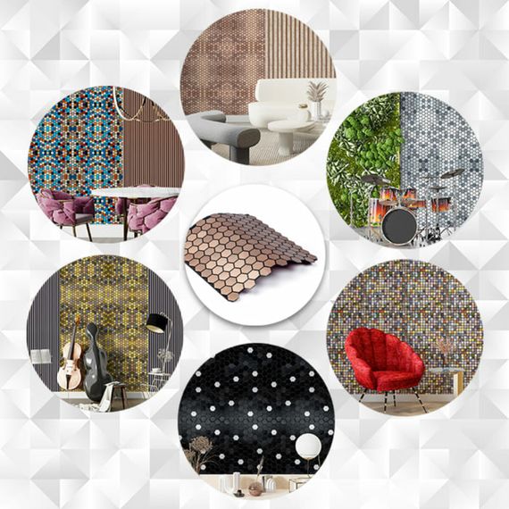 Самоклеюча алюмінієва плитка 300х300х3мм Золоті соти SW-00001924 | Зображення 5