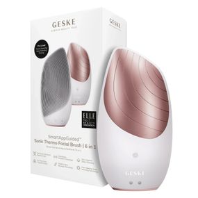 Электронная звуковая термо щетка для лица GESKE Sonic Thermo Facial Brush 6в1, Бронзовый