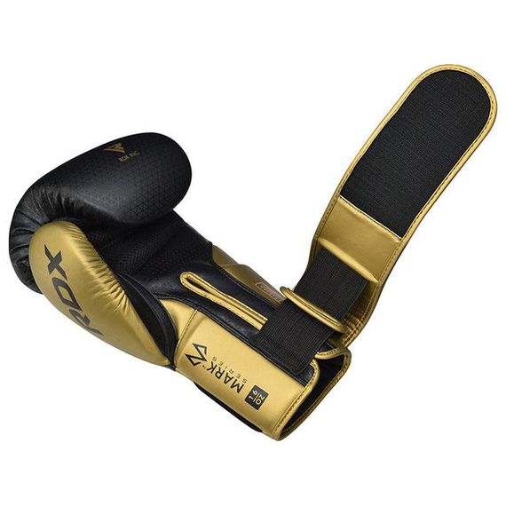 Боксерські рукавиці RDX MARK PRO SPARRING TRI LIRA 2 GOLDEN-14 унцій (капа в комплекті) | Зображення 4