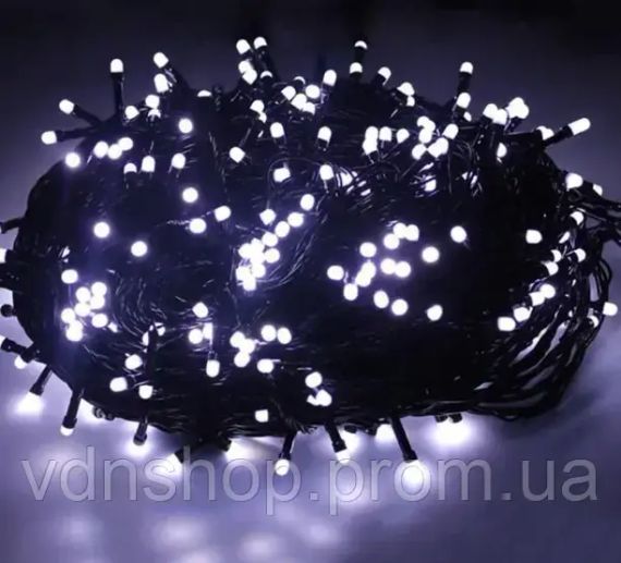 Світлодіодна Гірлянда нитка 401 led RGB різнокольорова (чорний провід) | Зображення 5