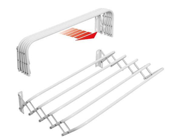 Сушарка для білизни настінна Casa Si Towel Flex 6 White (CS92197X10) (DAS302386) | Зображення 1