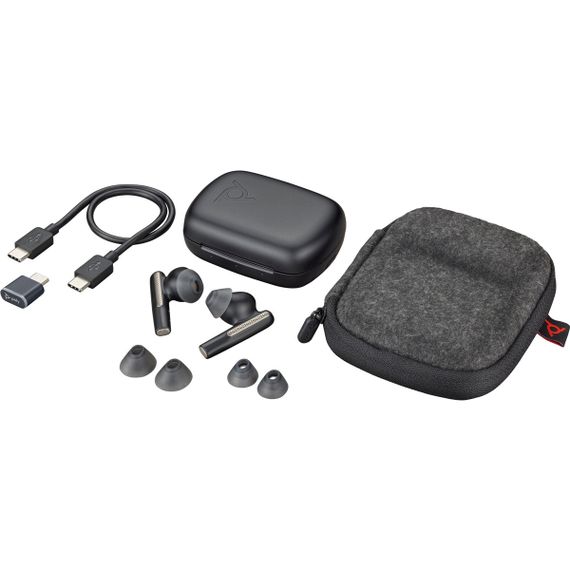 Навушники TWS Poly Voyager Free 60 Earbuds + BT700C + BCHC Black | Зображення 5