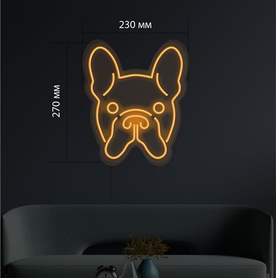 Неоновий світильник Бульдог 230х270 acr-n000026 | Зображення 1