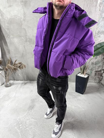 Куртка зимова (матова) зі знімним капюшоном | Зображення 3