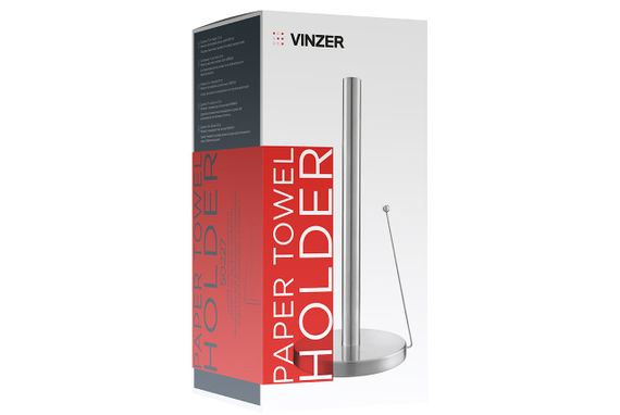 Держатель для бумажных полотенец Vinzer 50227 настольный с прижимом металлический хромированный | Зображення 2
