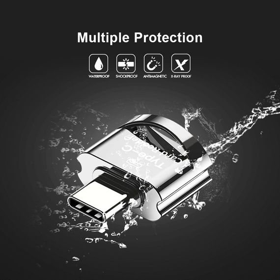 Кардридер з Type C на Micro-SD, TF, високошвидкісний, сірий | Зображення 7