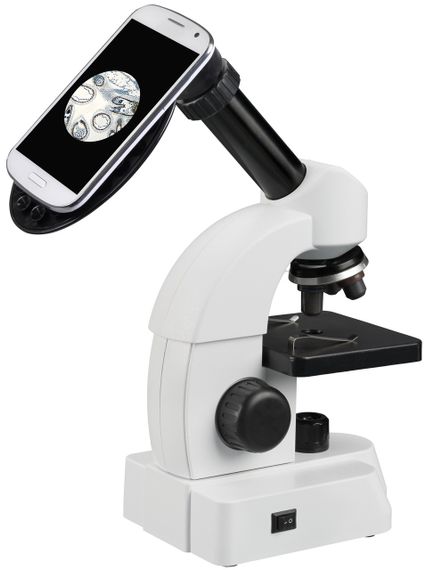 Дитячий мікроскоп Bresser Junior 40x-640x з набором для дослідів і адаптером для смартфона на батарейках | Зображення 1