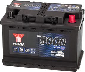 Аккумулятор Yuasa 12V 70Ah AGM Start Stop Plus Battery YBX9096