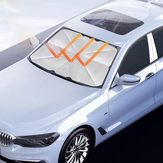 Сонцезахисна парасолька для автомобіля (1.40x0.80m) Black | Зображення 4