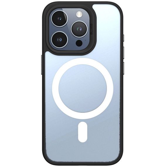 TPU+PC чехол Blueo Skin Friendly Frosted with MagSafe для Apple iPhone 15 Pro Max (6.7") Черный
