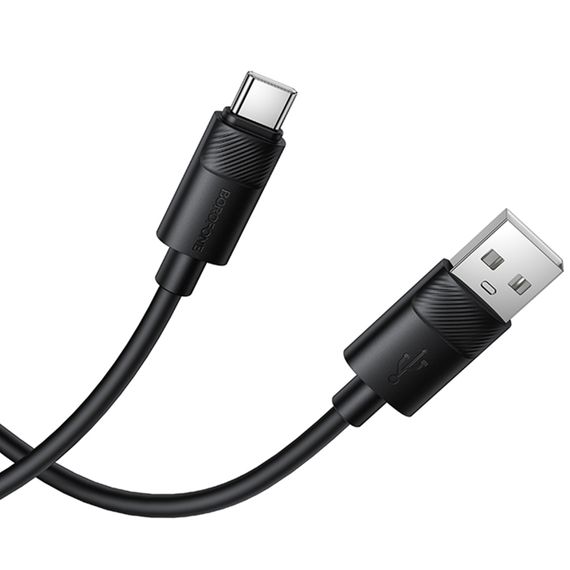 Дата кабель Borofone BX123 Leya USB to Type-C 36W (1m) Black | Зображення 3