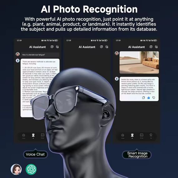 Розумні фотохромні окуляри з AI перекладом, камерою та аудіо | Зображення 5