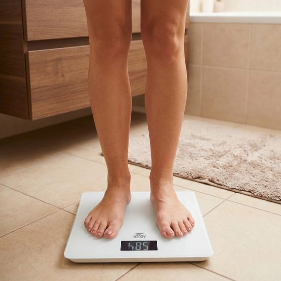 Весы напольные электронные стеклянные аккумуляторные Adler AD 8194 белые до 180 кг с высокой точностью | Зображення 7