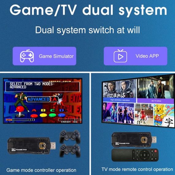 Игровая приставка Game Stick + Android TV 8k Ultra HD 64gb Black | Зображення 3