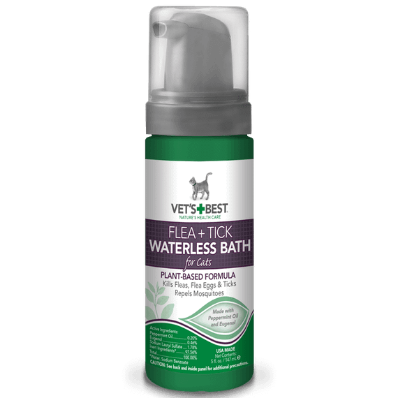 Моющая пена от блох, клещей и москитов для кошек Vet's Best Flea And Tick Waterless Bath Foam 147 мл