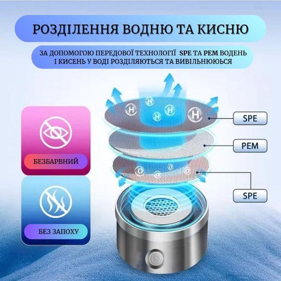 Портативный ионизатор воды 420 мл с функцией активного обогащения серебрянный | Зображення 9