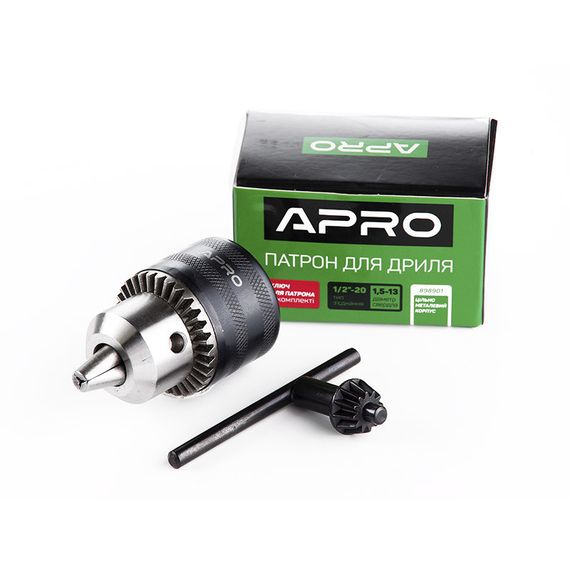 Патрон для дрели с ключом 1/2-20, 1,5-13мм APRO | Зображення 1