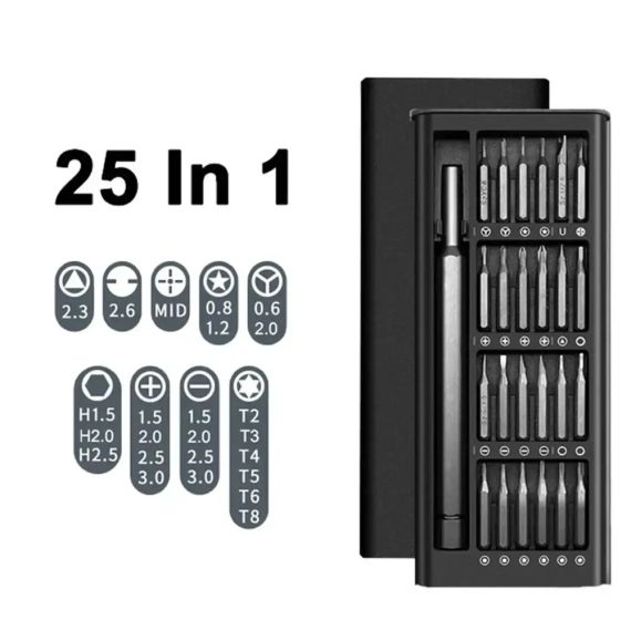 Набір викруток 25 в 1 Біти Phillips Torx Hex Precision DIY розбірний міні-чохол | Зображення 2
