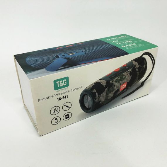 Портативна Bluetooth колонка TG341 зі шнурком, акумуляторна переносна колонка. Колір: чорний | Зображення 5