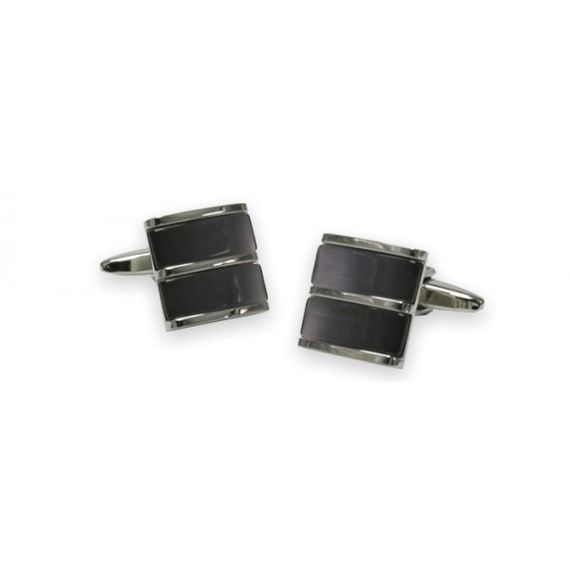 Запонки Lindenmann 3159 з чорним котячим оком